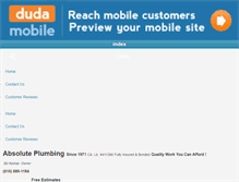 Tablet Screenshot of absoluteplumbingpro.com